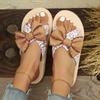Fashion Multi-color Fashion Floral Bow Slippers   Summer Breathable Soft-soled Sandals