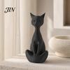 Multi-style Cat Decor 3D Printed Meditating Figurine, Modern Abstract Sculpture with Cross-Legged Pose, Narrative Space Decoration Minimalist Desk for