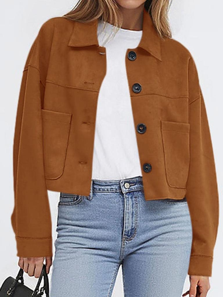 Damen Kunstlammfell Kurze Jacke Lässig Leicht Herbstmode Wintermantel Trendige Kleidung