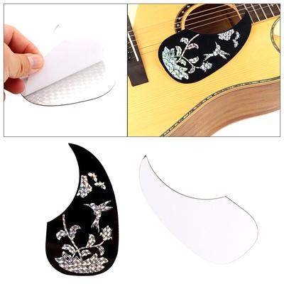Akustikgitarren-Pick-Guard-Aufkleber, Gitarren-Pickguard, kratzfest, leeres Blatt, selbstklebende Rückplatte für die meisten Gitarren