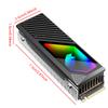 M.2 2280 SSD Heatsink SSD Aluminum Alloy 5V 3 Pin ARGB Radiator Built-in Cooling Fan Hard Drive Heatsink M.2 Radiator Cooler