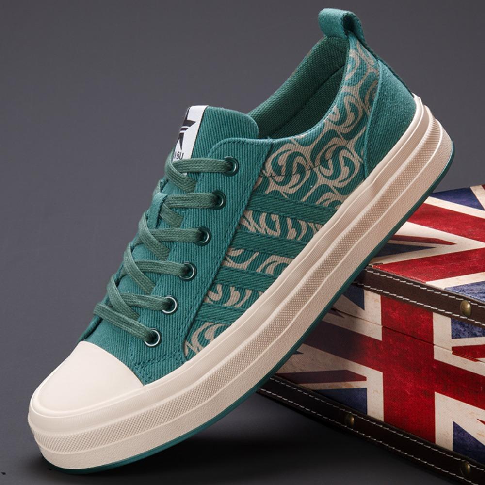 Men's Casual Flat Baseplate Shoes Versatile Casual Trendy Shoes Comfortable Breathable Canvas Shoes Men Canvas Sneakers Man