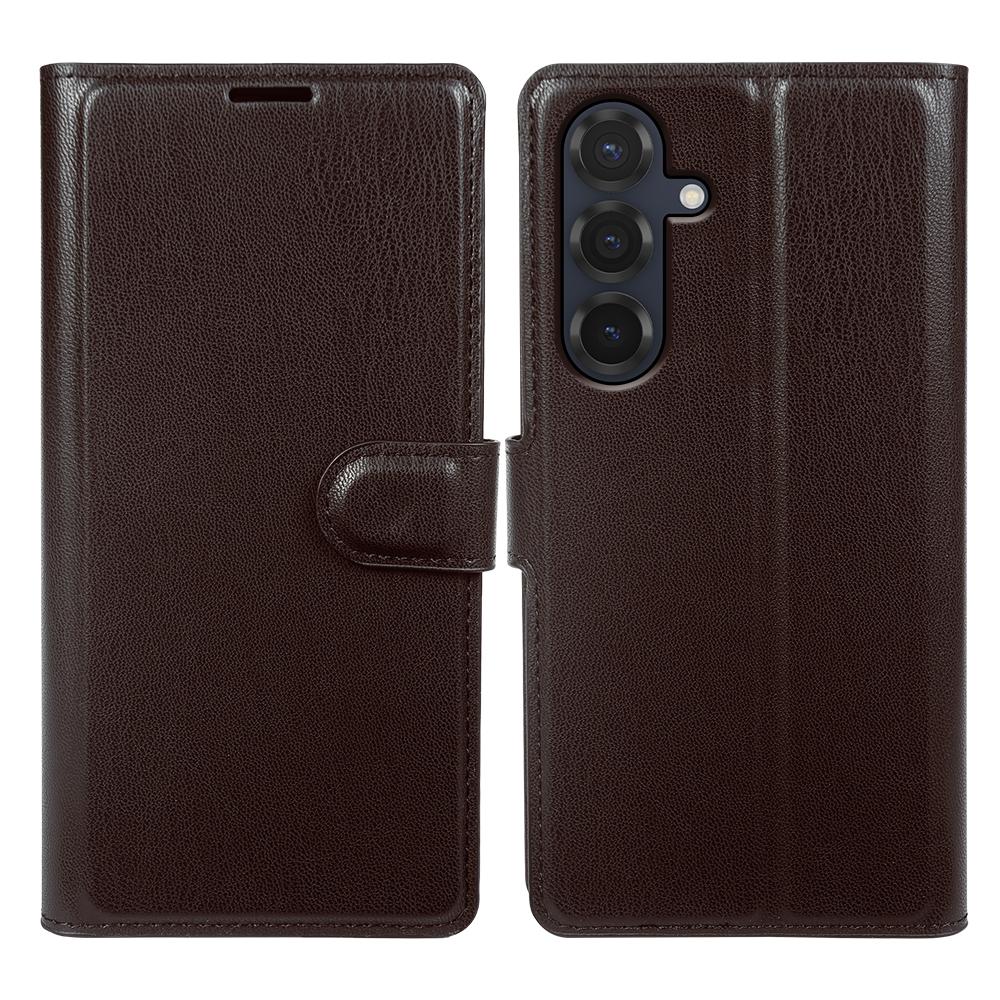 

For Samsung Galaxy S25 Stand Case Biobased Eco-Friendly RPET RPVB Slim Phone Cover with Wallet Wine Red