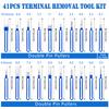 1 Set Stainless Steel Car Terminal Disassembly Kit Tool Wire Pin Removal Set Automobile Stylus Connector Puller Repair Tooling