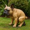 French Bulldog Garden Statue Lifelike Design Resin Dog Shape Figurine Ornament Home Garden Table Decor