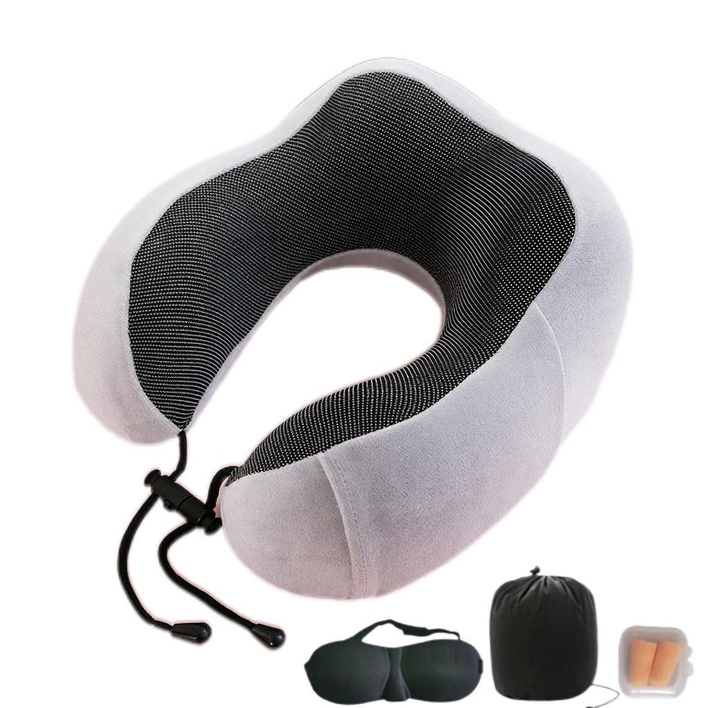 Memory Foam U-Shaped Neck Pillow for Travel & Airplane