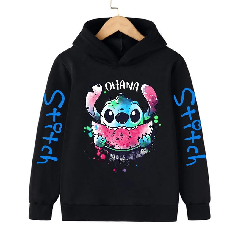Nuovo Felpa Cool Stitch Bambini Vestiti Cartoni Animati Bambina Bambino Lilo e Stitch Felpa Manga con Cappuccio Top Casual per Bebè
