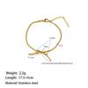 Stainless Steel Bowknot Bracelet for Women Vintage Gold Silver Color Snake Chain Bracelet Simple Fashion Jewelry Girls Gift