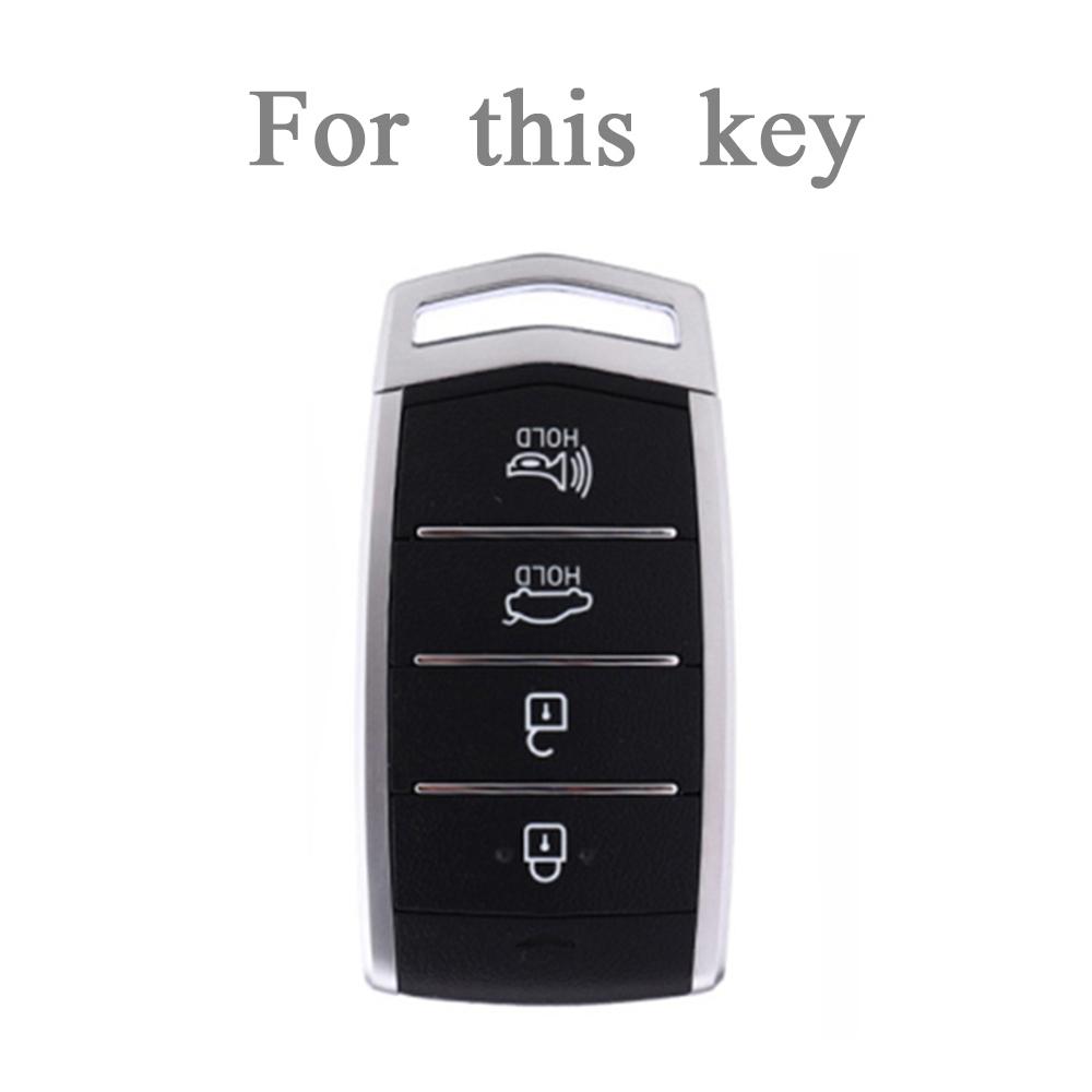 4 Buttons TPU Car Smart Key Case Cover for HYUNDAI 2020 Genesis G70 G80 EQ900 G90 Auto Key Fob Shell Protector Accessories
