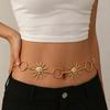 Waist Chain Women Bohemian Sunflower Smile Waist Fashion Versatile Decorative Skirt Belt