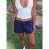 Pantaloncini Sportivi da Donna, Vita Elastica Coulisse Tinta Unita Estivi Pantaloncini Sportivi Fitness Palestra Pantaloncini Estivi