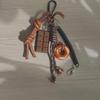 Llavero de cuerda tejida con pan pequeño de agua alcalina, colgante para bolso, decoración, piezas y accesorios para bolsos