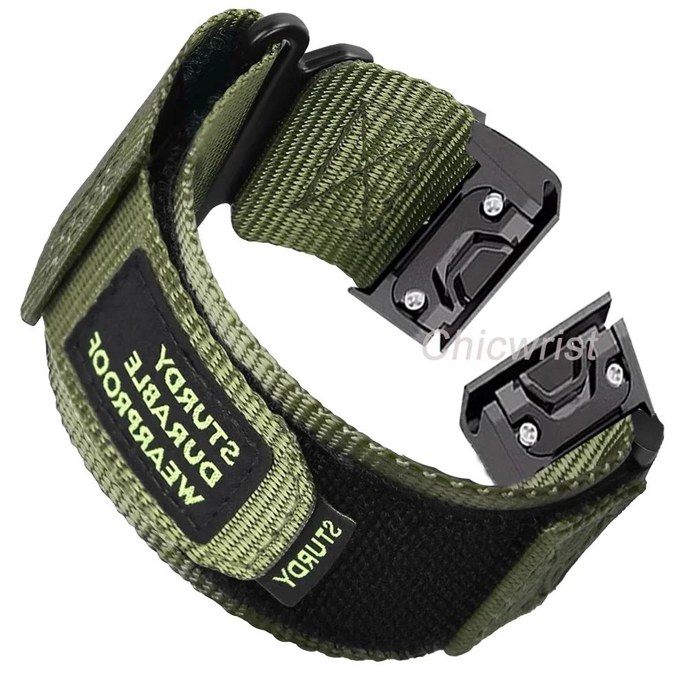 

Спортивний нейлоновий ремінець-петля для годинника Garmin Tactix 7Pro Fenix 7X 6X 7 5 6 Pro 5X Plus 3 3HR Браслет для ремінця Garmin 26 мм 22 мм For Gramin 22mm