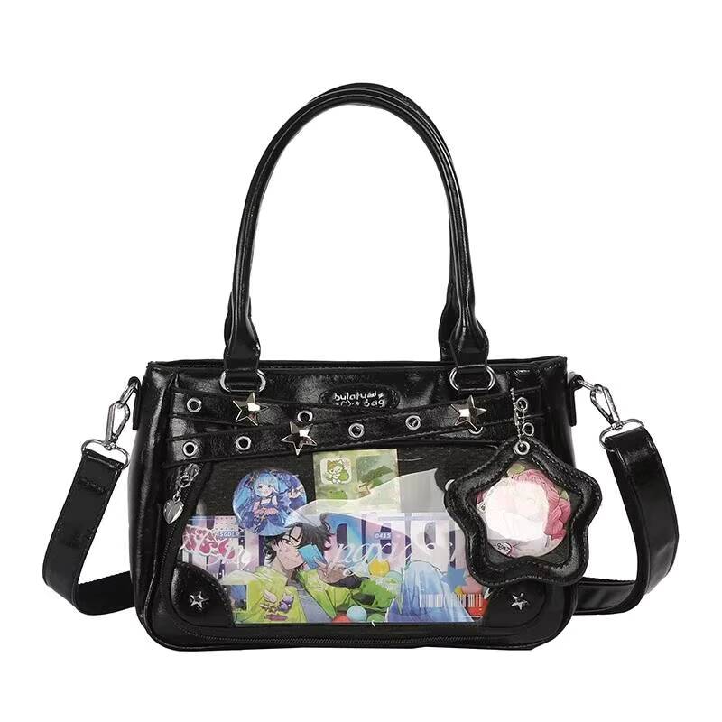 New Y2k Cute Anime Ita Bag JK Two-dimensional Crossbody Bag Lolita Girl Transparent Shoulder Bag Otaku DIY Comic Display Handbag