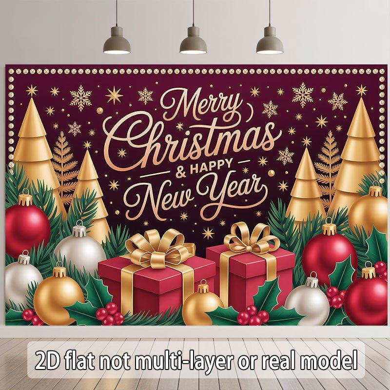 1Pcs Merry Christmas Happy New Year Gifts Decoration Background Xmas Backdrop Decorations For Photo Studio Photo Booth Party