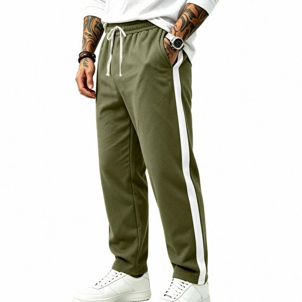 Men's Loose Fit Straight Leg Joggers with Color for Athletic and Casual Wear