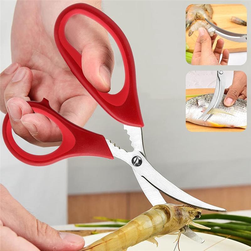 Fresh Crab Crackers And Tools Seafood Tools Set Includes 8 Crab Leg Crackers 2 Seafood Scissors серебряный