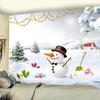 Winter Christmas Snowman Print Pattern Tapestry Home Decor Christmas Tapestry Living Room Wall Decor Backdrop Tapisserie De Noël