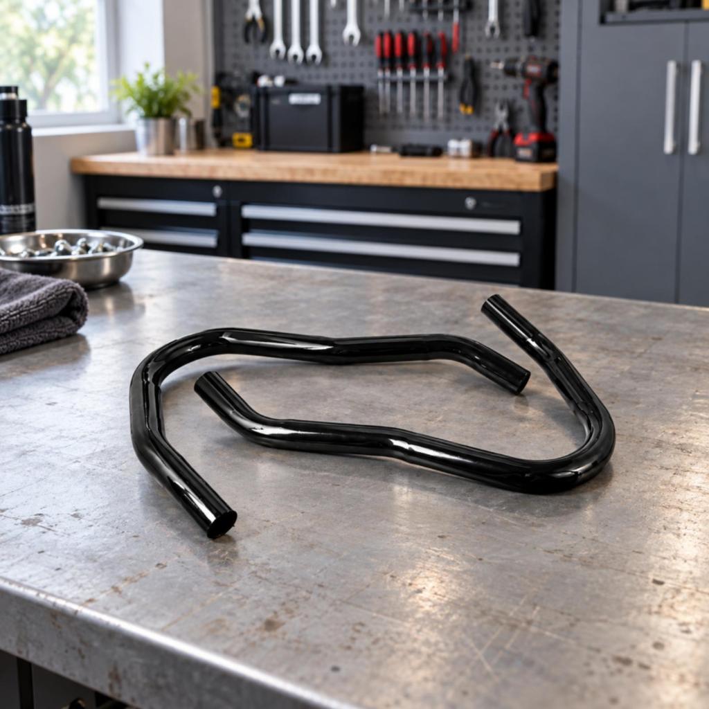 German Motorcycle Brand Model 18 Engine Impact Bar Glossy Black Front