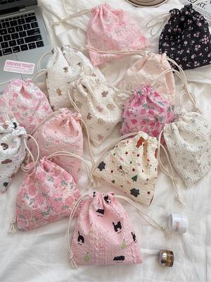 Cartoon Multifunctional Drawstring Bag - Dustproof Storage & Portable Organizer