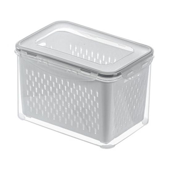 1.15L/2L/3L/4.5L/6.2L Kühlschrank Aufbewahrungsbox Großes Fassungsvermögen Solide Konstruktion Kunststoff Mehrzweck Easy Snap Lock Luftdichter Lebensmittelbehälter für Zuhause
