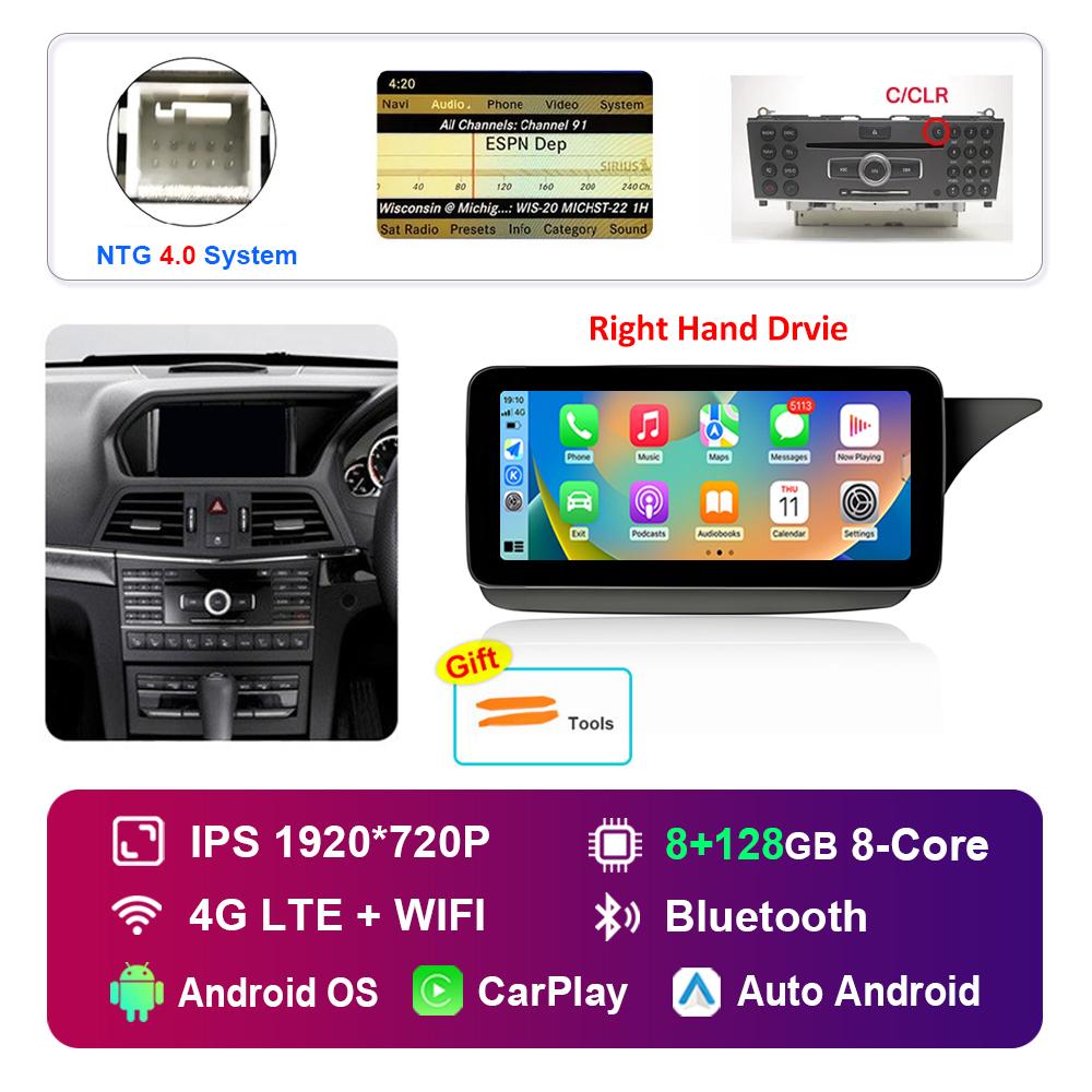 10.25'' Right Hand Drvie for Mercedes Benz E Class C207 W207 2009 - 2015 NTG 4.0 4.5 System Android Car Radio Multimedia Player