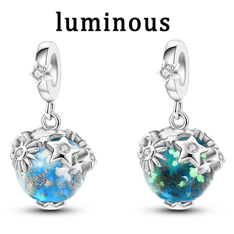 Copper Lovely Colorful Charms Pet Flower Moon Pendants Fit Original Pan Bracelet Beads Making Fashion Jewelry