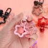 1pcs Hollow Star Charm Pendant with Small Bell Colorful Acrylic Beads Keychain Accessories Bag Lanyard Keyring Jewelry Making