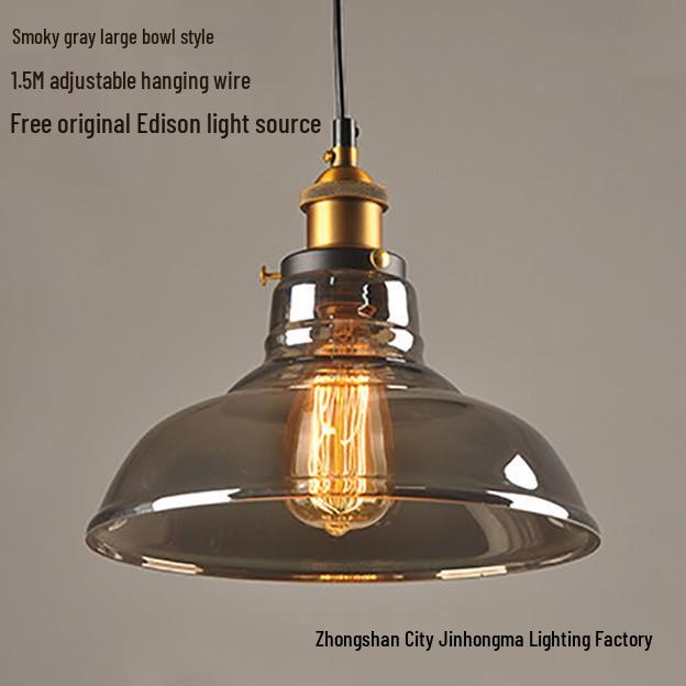 Nordic Retro Glass Pendant Light for Kitchen, Bar, Living Room, or Coffee Shop.
