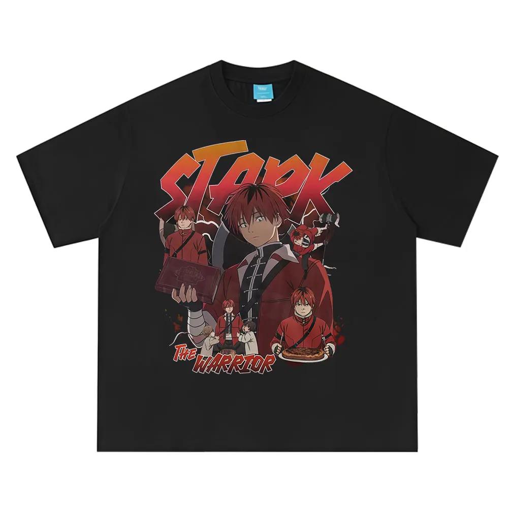 

Anime Frieren_ Beyond Journey s End Stark Graphic Print T-shirt Men s Women Clothing Fashion Short Sleeve Cotton Summer T Shirts S