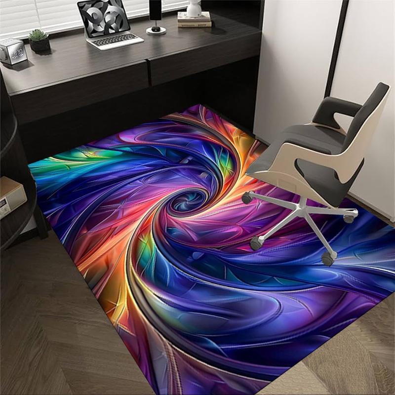 1PC Swirl Colors Extra Large Non Slip Floor carpet, Office, family, bedroom, Studio Large Area Rug Indoor Rugs, Vibrant Colors