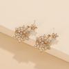 Trend Long Tassel Star Dangle Earrings for Women Light Luxury Spinning Spiral Crystal Snowflake Earrings Christmas Party Jewelry