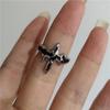New Fashhhion Punk Dark Vintage Cross Star Heart Open Rings For Women Y2K Style Grunge Goth Accessories Jewelry Gift