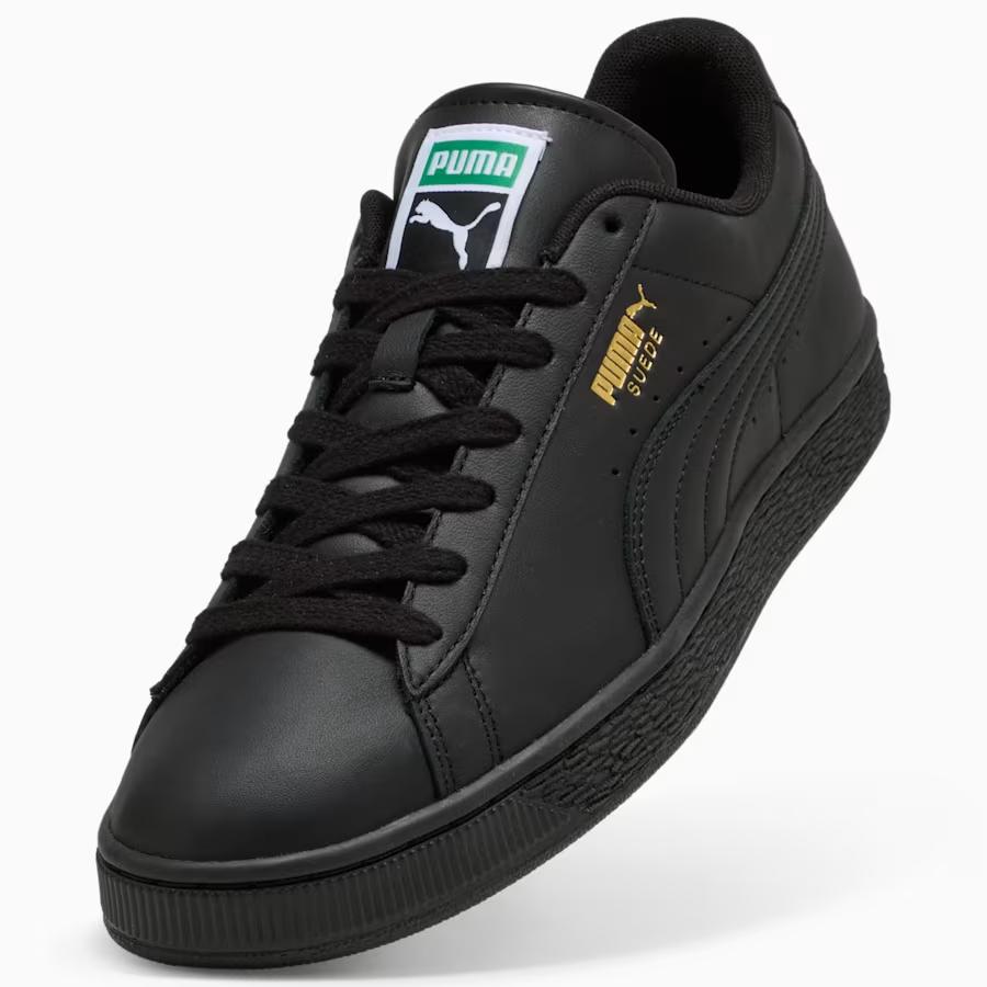 408467-02 Puma Suede "PUMA Black/Archive Green" (Men's)