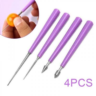 Σετ εργαλείων DIY νέας ποιότητας 4 τμχ Diamond Pearl Bead Reamer Burr Beading Hole Enlarger