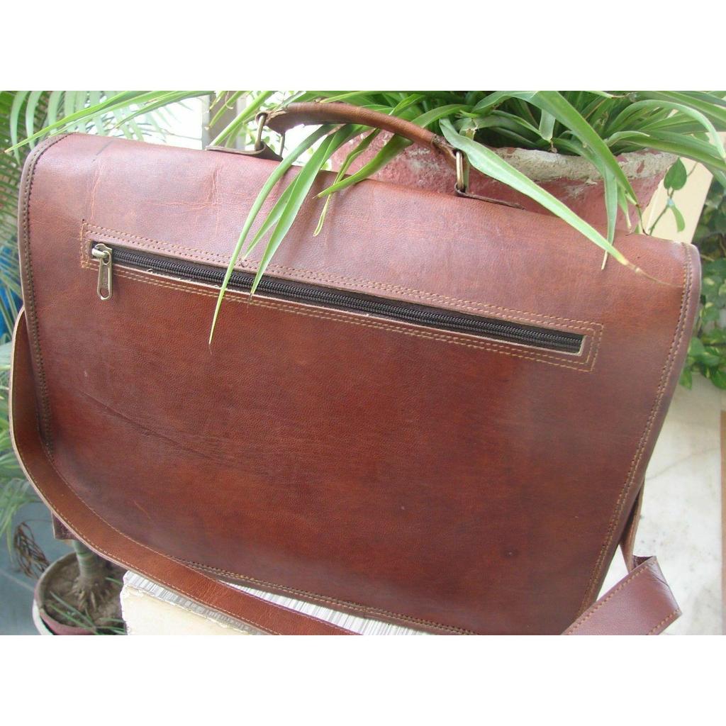 Vintage hnědá taška z kozí kůže Pánská taška přes rameno taška na notebook Aktovka Novinka