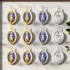 10 Colgantes de la Medalla Milagrosa Llavero Collar o Rosa Colgante Cristiano Católico Colgante de la Virgen con Anilla