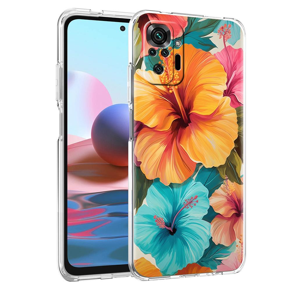 Phone Case For Xiaomi Redmi Note 15 14 5G 13 12 10 11 Pro Plus 4G 14C 13C 12C Soft TPU Cover Summer Colorful Flower