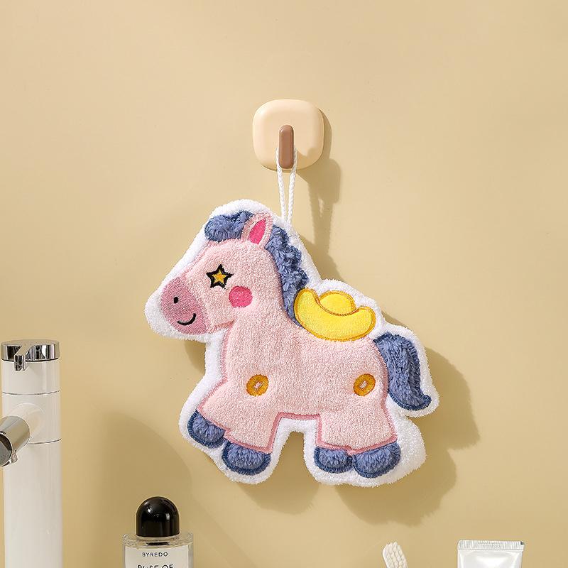 

2026 Year of the Horse Lucky Hand Towel – Cute Hanging Plush Towel for Home Decor & Gifting