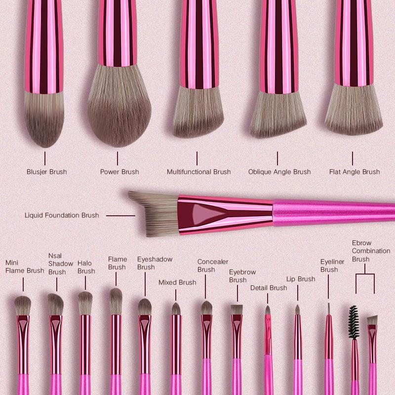 Makeup Brush - Premium Quality Cosmetic Brushes For Face And Eyes Foundation Powder Bb Cream Blush