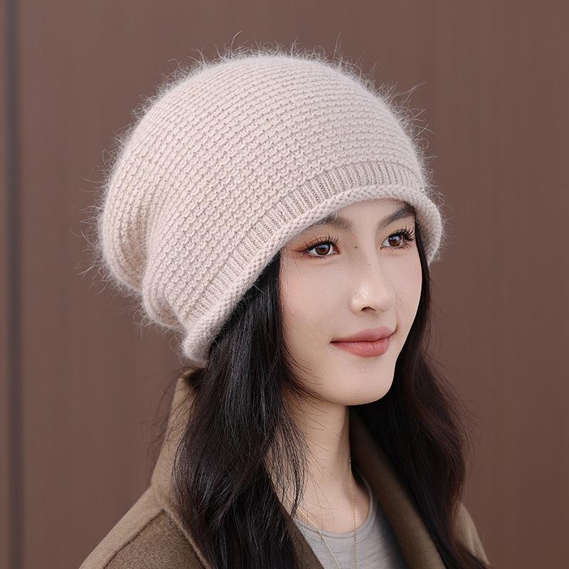 Women's New Stacking Hat, Warm Hat, Women's Cold-proof Wool Hat, Autumn and Winter Knitted Hat