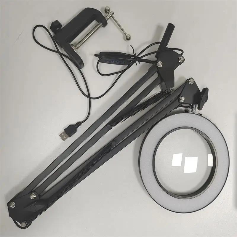 Fill Light Stand Selfie Photography Beauty Ring Light Foldable LED Desk Lamp USB Rechargeable Portable Table Lamp