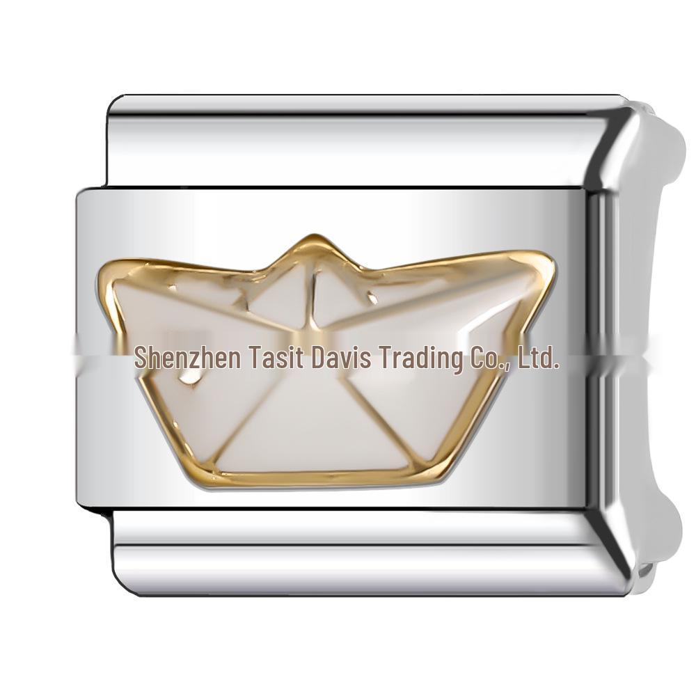 9MM Ball Plane Series Cartoon Module Charm Bracelet - DIY Stainless Steel Jewelry Gift