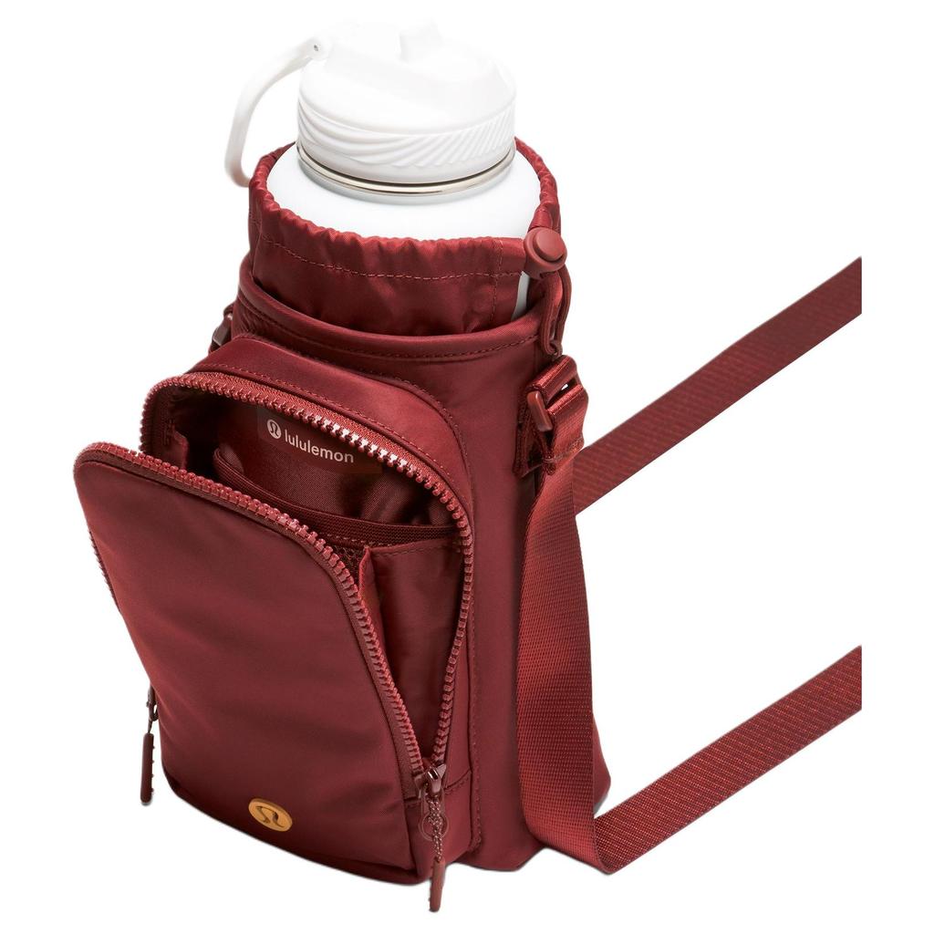 Lululemon Water Bottle 2L Simple Daily Crossbody Bag With Front Pocket Unisex Bags Rocky-Orange LU9CBXS-1