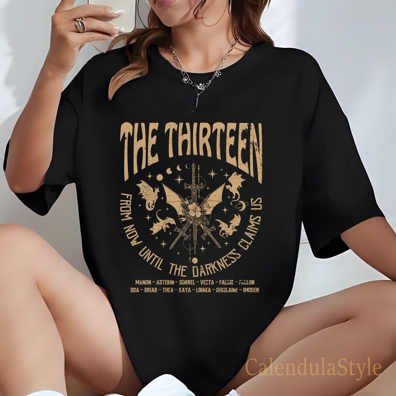 Retro The Thirteen Throne Of Glass Tshirt From Darkness Claim Us Tshirt Bookish Gift Fantastic Reader Shirt