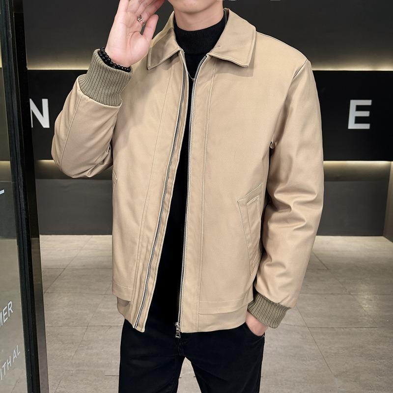 % White Duck Down Jacket Men's Winter New Business Winter Loose Lapel Casual Jacket