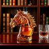 Yousheng Horse Head Whiskey Decanter, Funny Glass Liquor Bottle, 350ml Whiskey Wine Spirits Decanter, Novelty Bar Decor Gift for Men Dad Horse Lovers