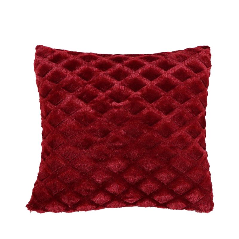 1Pc Plush Thick Lattice Pattern Sofa Pillowcase Soft Cushion Covers 43x43CM Couch Pillow