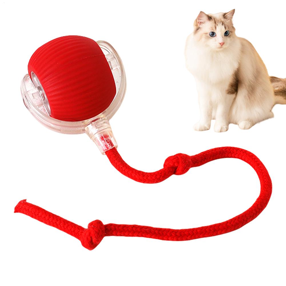 Red/Green Cat Ball Toy Automatic Cat Toy Rechargeable Electric Cat Toy Ball Cat Puzzle Toy Cat Balls Intelligent Mouse For Cat