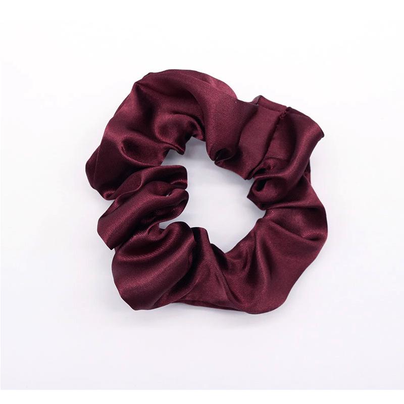 Vintage French Satin Silk Hair Tie - Retro Versatile Accessory